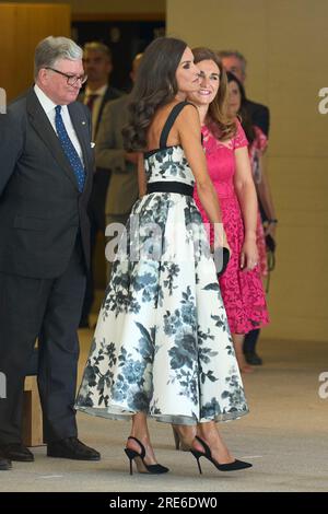 Madrid, Madrid, Espagne. 25 juillet 2023. La reine Letizia d'Espagne assiste à l'ouverture des collections royales à la Royal Collections Gallery le 25 juillet 2023 à Madrid, Espagne (crédit image : © Jack Abuin/ZUMA Press Wire) USAGE ÉDITORIAL SEULEMENT! Non destiné à UN USAGE commercial ! Banque D'Images