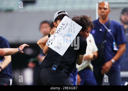 Osaka, Japon. 25 juillet 2023. Vue générale football/football : Match amical entre le Paris Saint-Germain 0-0 Al-Nassr FC au Yanmar Stadium Nagai à Osaka, Japon . Crédit : Naoki Nishimura/AFLO SPORT/Alamy Live News Banque D'Images