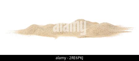 Tas de sable de plage isolé sur blanc Banque D'Images