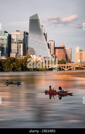 Austin, Texas Lady Bird Lake Banque D'Images