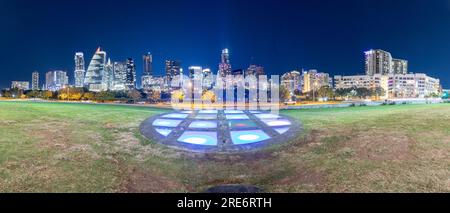 Centre-ville d'Austin, Texas, vue nocturne sur la ville Banque D'Images