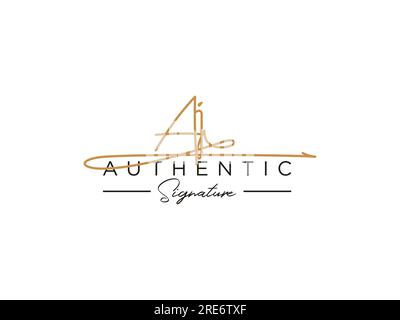 AJ Signature logo Template Vector. Illustration de Vecteur