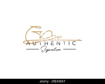 GO Signature logo Template Vector. Illustration de Vecteur