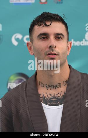 Giffoni Vallepiana, Italie. 25 juillet 2023. Giffoni Vallepiana Giffoni film Festival 2023 Junior Cally, sur la photo : crédit : Agence photo indépendante/Alamy Live News Banque D'Images