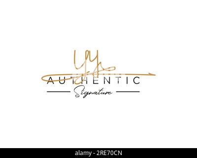 Vecteur de modèle de logo de signature YYY. Illustration de Vecteur