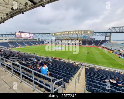 Chester, Pennsylvanie, États-Unis - 3 juin 2023 - l'intérieur du stade de football Subaru Park Philadelphia Union Banque D'Images