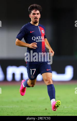 Osaka, Japon. 25 juillet 2023. Vitinha (PSG) football/football : match amical entre le Paris Saint-Germain 0-0 Al-Nassr FC au Yanmar Stadium Nagai à Osaka, Japon . Crédit : Naoki Nishimura/AFLO SPORT/Alamy Live News Banque D'Images