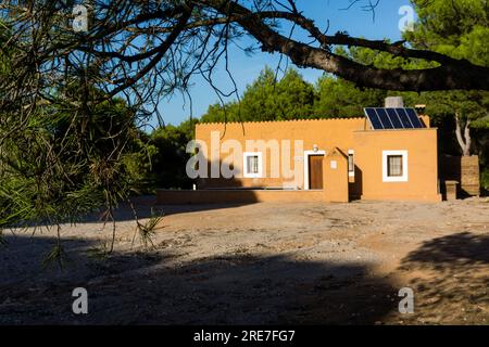 Refuge de son Real, domaine public de son Real, municipalité de Santa Margarita, côte nord-est de Majorque, îles Baléares, Espagne Banque D'Images