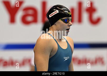 Fukuoka, Japon. 26 juillet 2023. Le Belge Roos Vanotterdijk photographié lors du 50m dos féminin aux Championnats du monde de natation à Fukuoka, Japon, le mercredi 26 juillet 2023. BELGA PHOTO NIKOLA KRSTIC crédit : Belga News Agency/Alamy Live News Banque D'Images