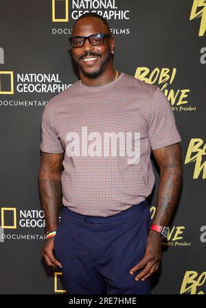 Los Angeles, États-Unis. 25 juillet 2023. Malik Jackson, Los Angeles première de National Geographic Documentary films 'Bobi Wine : The People's President au Wallis Annenberg Center for the Performing Arts à Beverly Hills, CA, USA le 25 2023 juillet. Photo de Fati S/ABACAPRESS.COM crédit : Abaca Press/Alamy Live News Banque D'Images