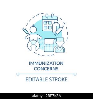 L'immunisation concerne l'icône du concept turquoise Illustration de Vecteur