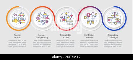 Mise en page gouvernementale de lobbying avec des icônes multicolores Illustration de Vecteur