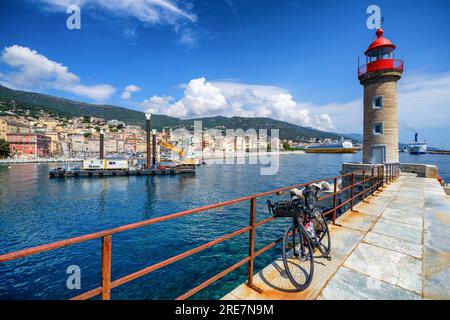 Au port de Bastia, île de Corse, France Banque D'Images