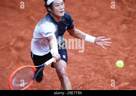 Hambourg, Allemagne. 26 juillet 2023. Le joueur de tennis Zhizhen Zhang de Chine à l'Open d'Europe de Hambourg 2023. Frank Molter/Alamy Live News Banque D'Images