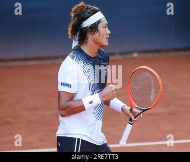 Hambourg, Allemagne. 26 juillet 2023. Le joueur de tennis Zhizhen Zhang de Chine à l'Open d'Europe de Hambourg 2023. Frank Molter/Alamy Live News Banque D'Images