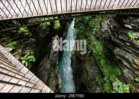 Canyon de Viamala dans les alpes suisses Banque D'Images