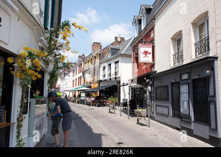 Rue de la Ferté, St Valery sur somme Banque D'Images