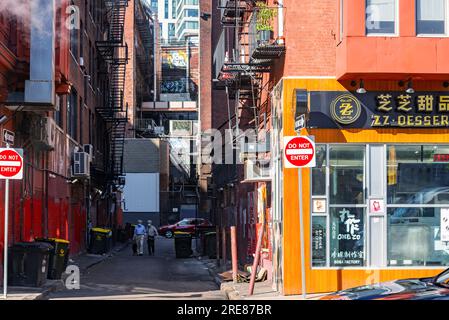 Le quartier historique de Chinatown dans le centre-ville de Boston, Massachusetts, États-Unis. Banque D'Images