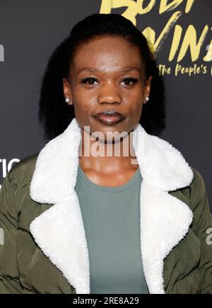 Beverly Hills, ca. 25 juillet 2023. Maggie Namuleme lors de la première à Los Angeles de National Geographic Documentary films Bobi Wine : The People's President au Wallis Annenberg Center for the Performing Arts à Beverly Hills, Californie, le 25 juillet 2023. Crédit : Faye Sadou/Media Punch/Alamy Live News Banque D'Images