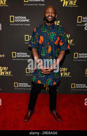 Beverly Hills, ca. 25 juillet 2023. Moses Bwayo lors de la première de Los Angeles de National Geographic Documentary films Bobi Wine : The People's President au Wallis Annenberg Center for the Performing Arts à Beverly Hills, Californie, le 25 juillet 2023. Crédit : Faye Sadou/Media Punch/Alamy Live News Banque D'Images