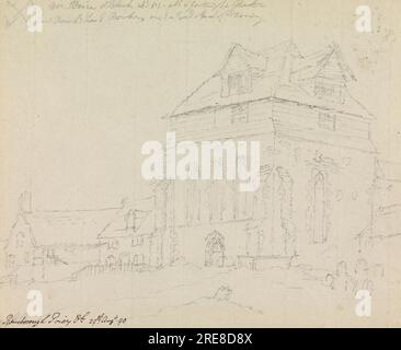 Église du prieuré de Rumburgh, Suffolk, Angleterre 1790 par James Moore Banque D'Images