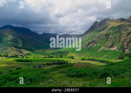 Langdale est tombé, Cumbria Banque D'Images