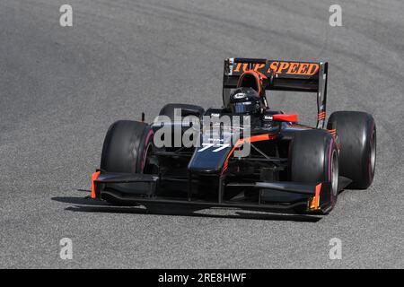 Scarperia, 9 avril 2021 : GP2 Formula pilotée par Unknown en action sur le circuit de Mugello lors des essais de BOSS GP Championship. Italie Banque D'Images