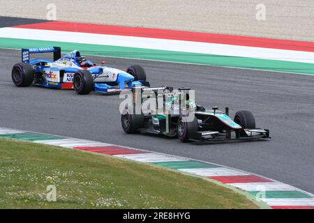 Scarperia, 9 avril 2021 : GP2 Formula pilotée par Unknown en action sur le circuit de Mugello lors des essais de BOSS GP Championship. Italie Banque D'Images