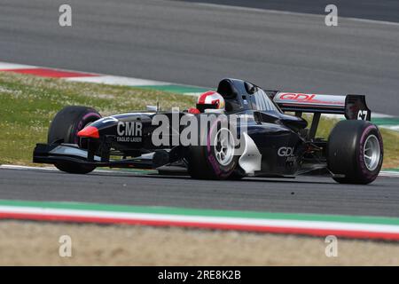 Scarperia, 9 avril 2021 : Lola - Formule AutoGP pilotée par Unknown en action sur le circuit de Mugello lors des essais de BOSS GP Championship. Italie Banque D'Images