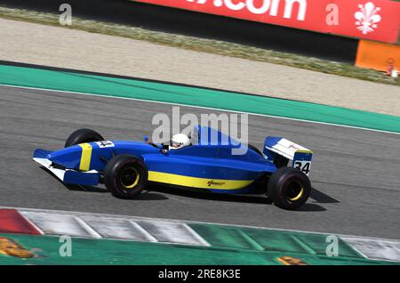 Scarperia, 9 avril 2021 : Lola T96 Alfa Romeo F3000 Formule pilotée par Unknown en action sur le circuit du Mugello lors des essais de BOSS GP Championship. Italie Banque D'Images