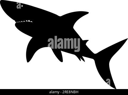 Silhouette de requin. Illustration vectorielle Illustration de Vecteur