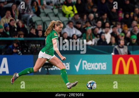 Megan Connolly de la République d'Irlande lors du match de groupe B de la coupe du monde féminine de la FIFA 2023 au stade rectangulaire de Perth, en Australie occidentale. Date de la photo : mercredi 26 juillet 2023. Banque D'Images