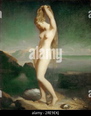 Théodore Chassériau -- Vénus Anadyomene (appelée Vénus Marine) 1838, 65х55 Banque D'Images