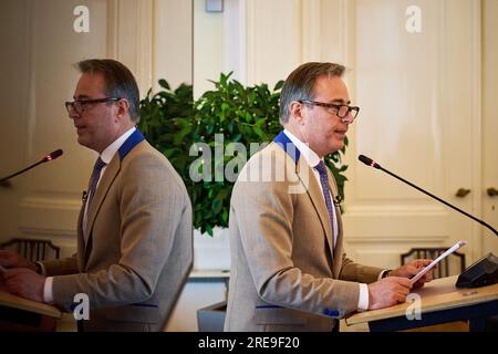 WASSENAAR - Maire d'Anvers Bart de Wever lors de la célébration de l'indépendance néerlandaise. Lors de la célébration, le Prix de l'indépendance néerlandaise est décerné aux femmes iraniennes qui célèbrent l'opposition. ANP PHIL NIJHUIS netherlands Out - belgique Out Banque D'Images