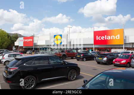 Grove Farm Retail Park, Chadwell Heath, Romford, RM6 4AU Banque D'Images