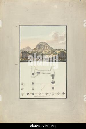 Vue du théâtre et plan du temple ionique de Sardes vers 1750 par Giovanni Battista Borra Banque D'Images