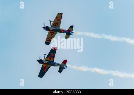 Flying Bulls au Pardubice Air Show 2023 à Pardubice, République Tchèque Banque D'Images
