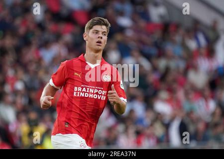 Eindhoven, pays-Bas. 26 juillet 2023. EINDHOVEN, PAYS-BAS - JUILLET 26 : lors du match amical de pré-saison entre le PSV et le FC Eindhoven au Philips Stadion le 26 juillet 2023 à Eindhoven, pays-Bas (photo de Jeroen Meuwsen/Orange Pictures) crédit : Orange pics BV/Alamy Live News Banque D'Images