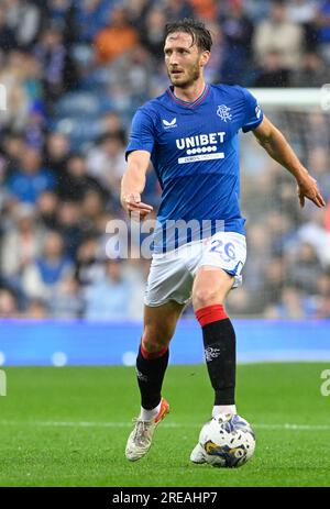 Glasgow, Royaume-Uni. 26 juillet 2023. Ben Davies des Rangers lors du match amical de pré-saison à Ibrox Stadium, Glasgow. Le crédit photo devrait se lire : Neil Hanna/Sportimage crédit : Sportimage Ltd/Alamy Live News Banque D'Images