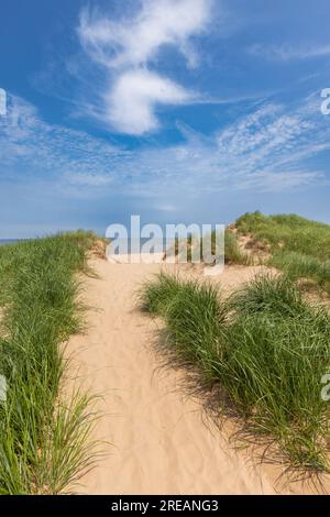 Plage du phare de st peters à l'Île-du-Prince-Édouard , Canada Banque D'Images