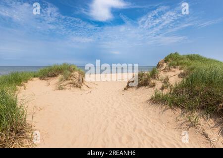 Plage du phare de st peters à l'Île-du-Prince-Édouard , Canada Banque D'Images