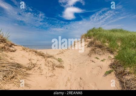 Plage du phare de st peters à l'Île-du-Prince-Édouard , Canada Banque D'Images