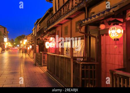 Vue en soirée sur Gion Banque D'Images