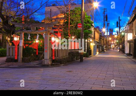 Vue en soirée sur Gion Banque D'Images