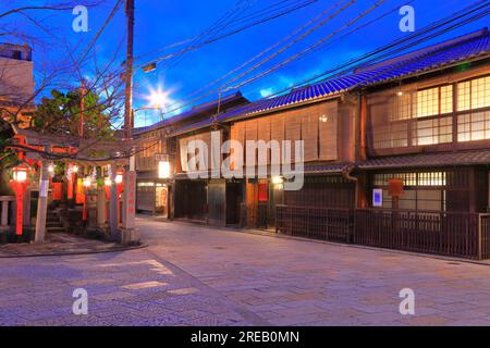 Vue en soirée sur Gion Banque D'Images