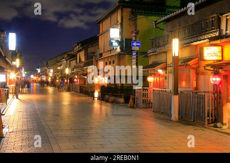 Vue en soirée sur Gion Banque D'Images