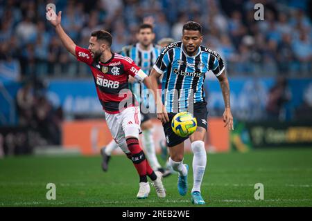 Porto Alegre, Brésil. 26 juillet 2023. Arena do Gremio Reinaldo do Gremio, lors du match entre Gremio et Flamengo, pour la demi-finale de la Copa do Brasil 2023, à Arena do Gremio, ce mercredi 26. 30761 (Richard Ducker/SPP) crédit : SPP Sport Press photo. /Alamy Live News Banque D'Images