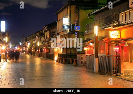 Vue en soirée sur Gion Banque D'Images