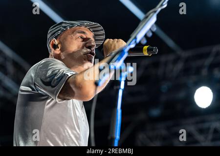 DJ jad se produit au Shock Wave Festival à Francavilla al Mare avec Articolo 31, le 21 juillet 2023. (Photo de Marco Zac/NurPhoto) crédit : NurPhoto SRL/Alamy Live News Banque D'Images