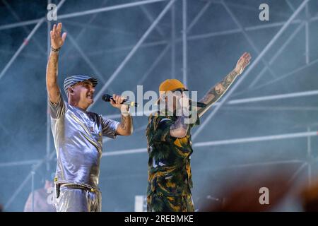 Articolo 31 se produit au Shock Wave Festival à Francavilla al Mare, le 21 juillet 2023. (Photo de Marco Zac/NurPhoto) crédit : NurPhoto SRL/Alamy Live News Banque D'Images